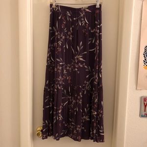 Purple floral skirt